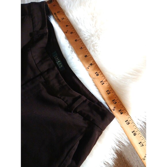 Lauren Ralph Lauren Women's Size 6 Lightweight Wool Trousers Flare Leg Brown - Picture 10 of 13